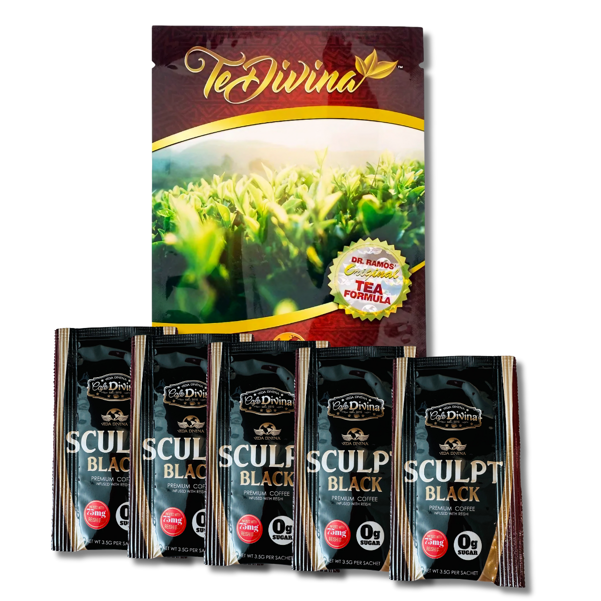 Te divina & Sculpt black coffee for a week